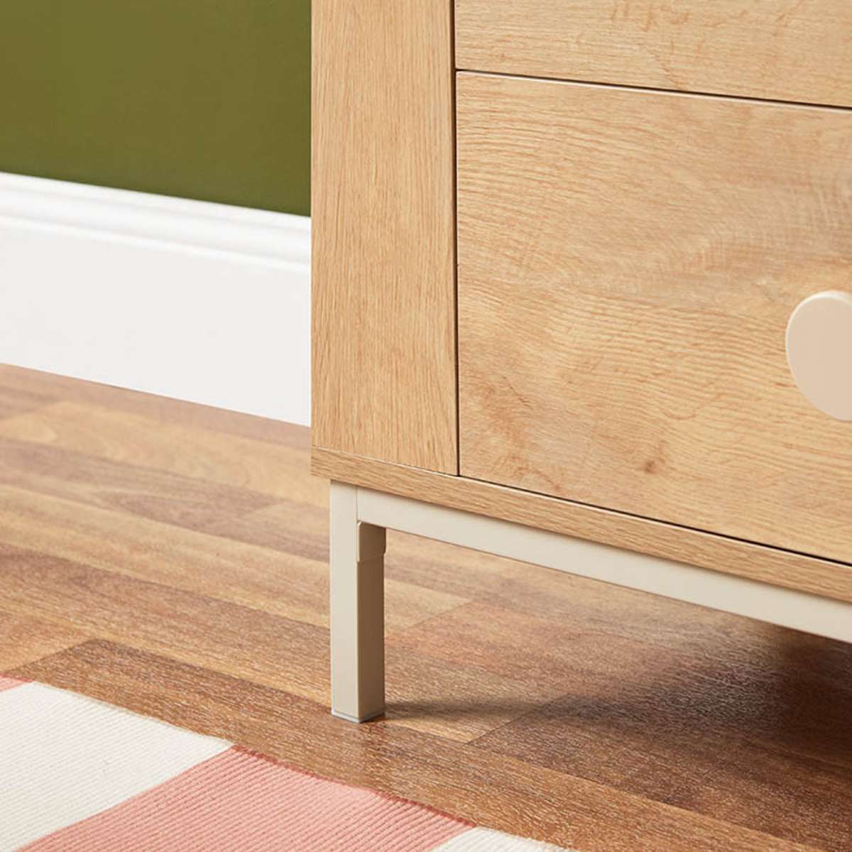 Spotty Six Drawers With Storage - Cream