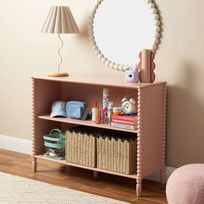 Betti Bobbin Low Bookcase - Pink
