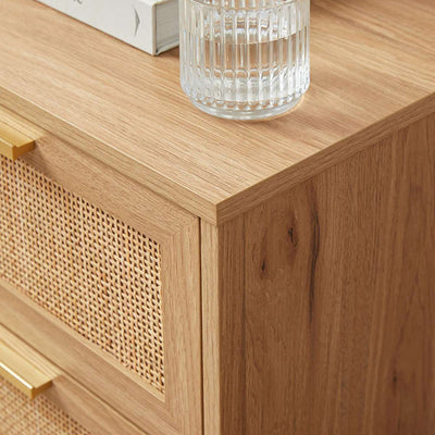 Noosa Rattan Bedside Table - Natural