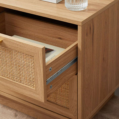 Noosa Rattan Bedside Table - Natural