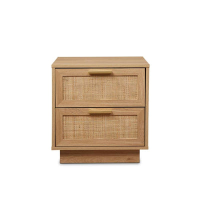 Noosa Rattan Bedside Table - Natural