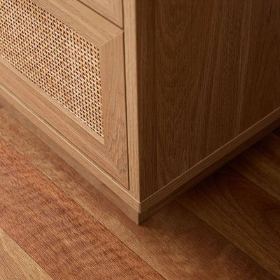 Noosa Rattan Bedside Table - Natural