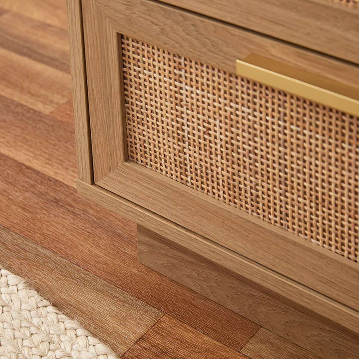 Noosa Rattan Bedside Table - Natural