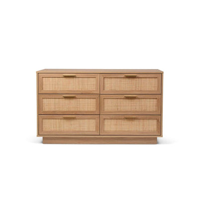 Noosa Rattan Six Drawer - Natural