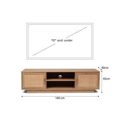 Noosa Rattan Entertainment Unit - Natural
