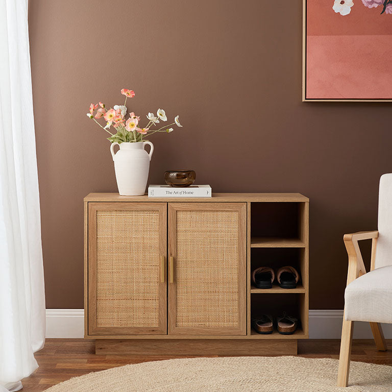 Noosa Rattan Shoe Cabinet - Natural