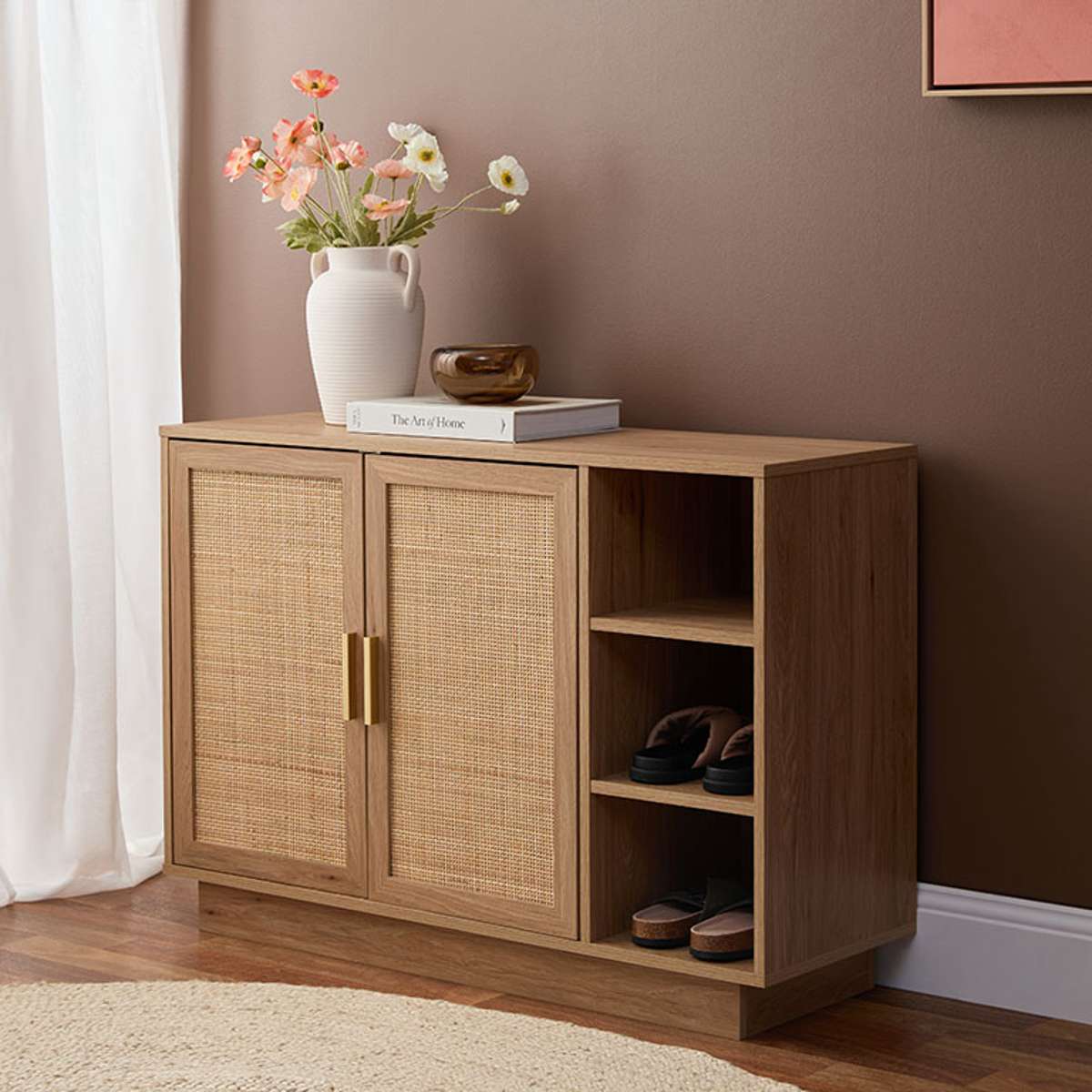 Noosa Rattan Shoe Cabinet - Natural