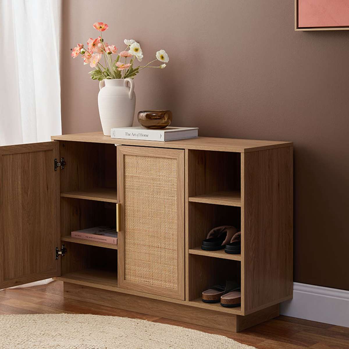 Noosa Rattan Shoe Cabinet - Natural