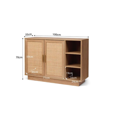 Noosa Rattan Shoe Cabinet - Natural