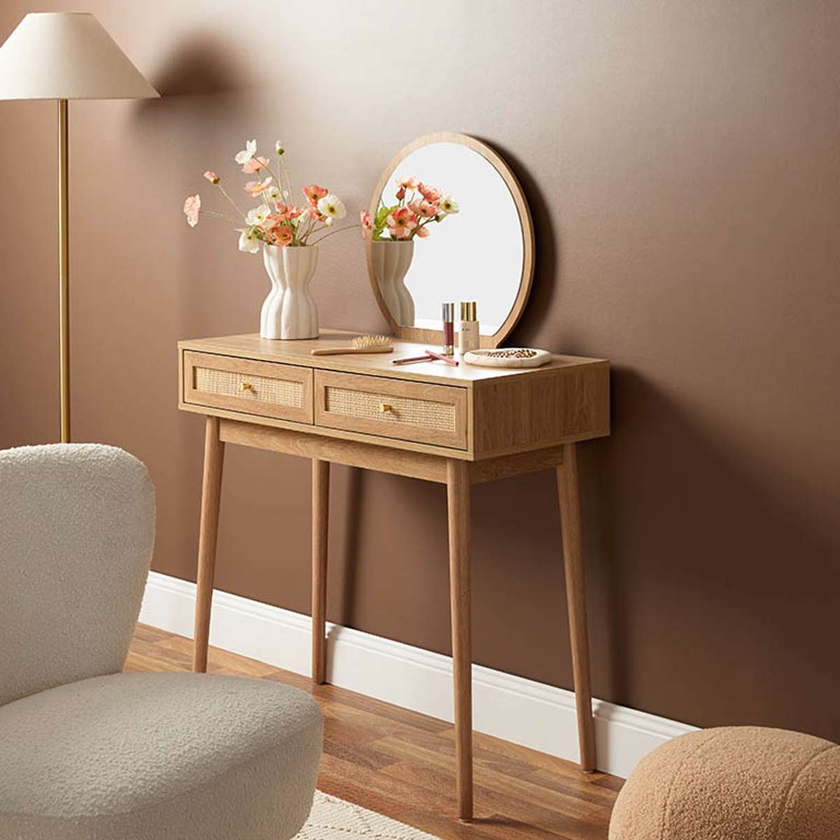 Noosa Rattan Make-Up Table - Natural