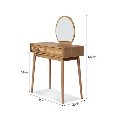 Noosa Rattan Make-Up Table - Natural
