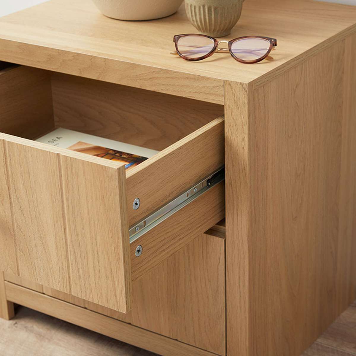 Portland Bedside Table - Natural