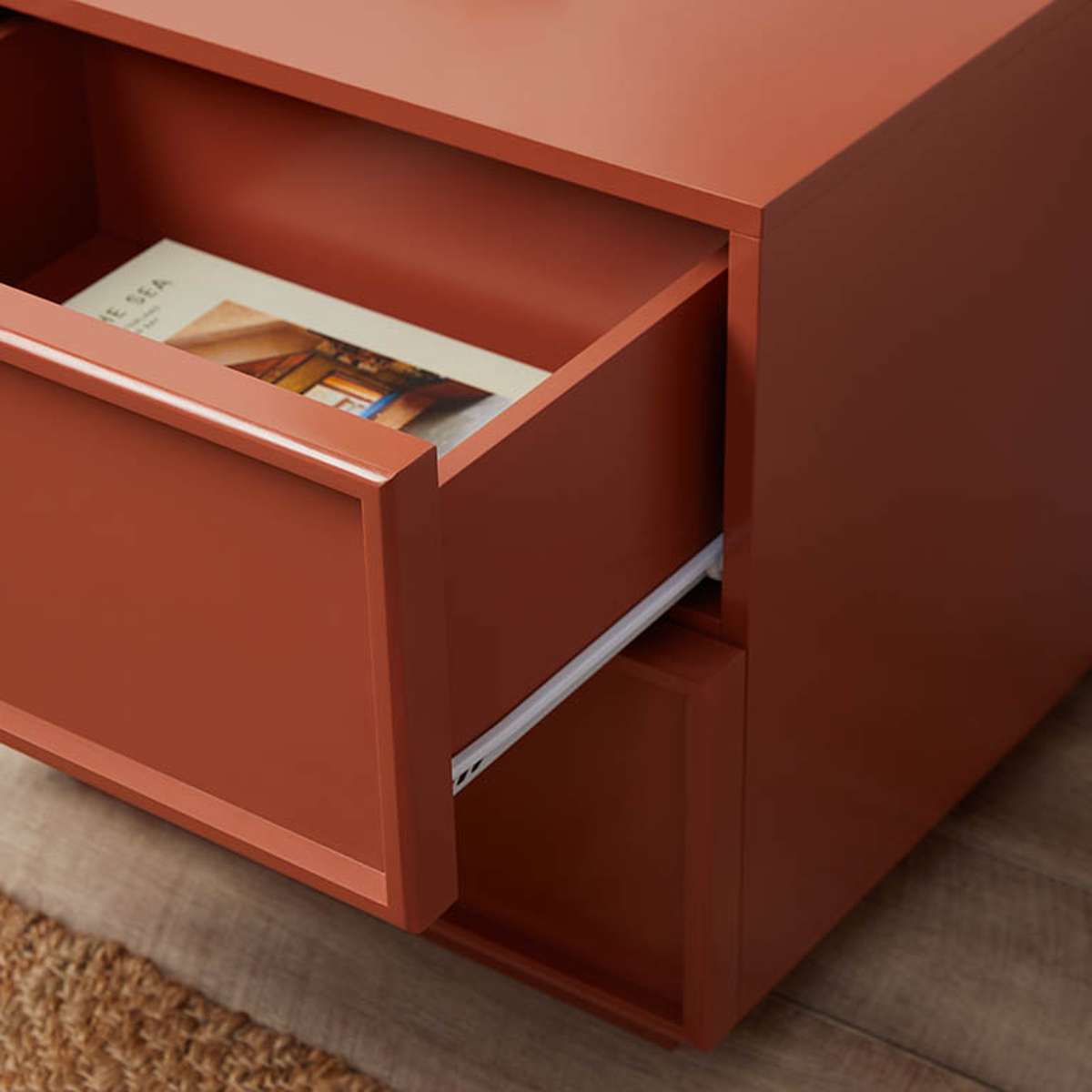 Osaka Bedside Table - Brick