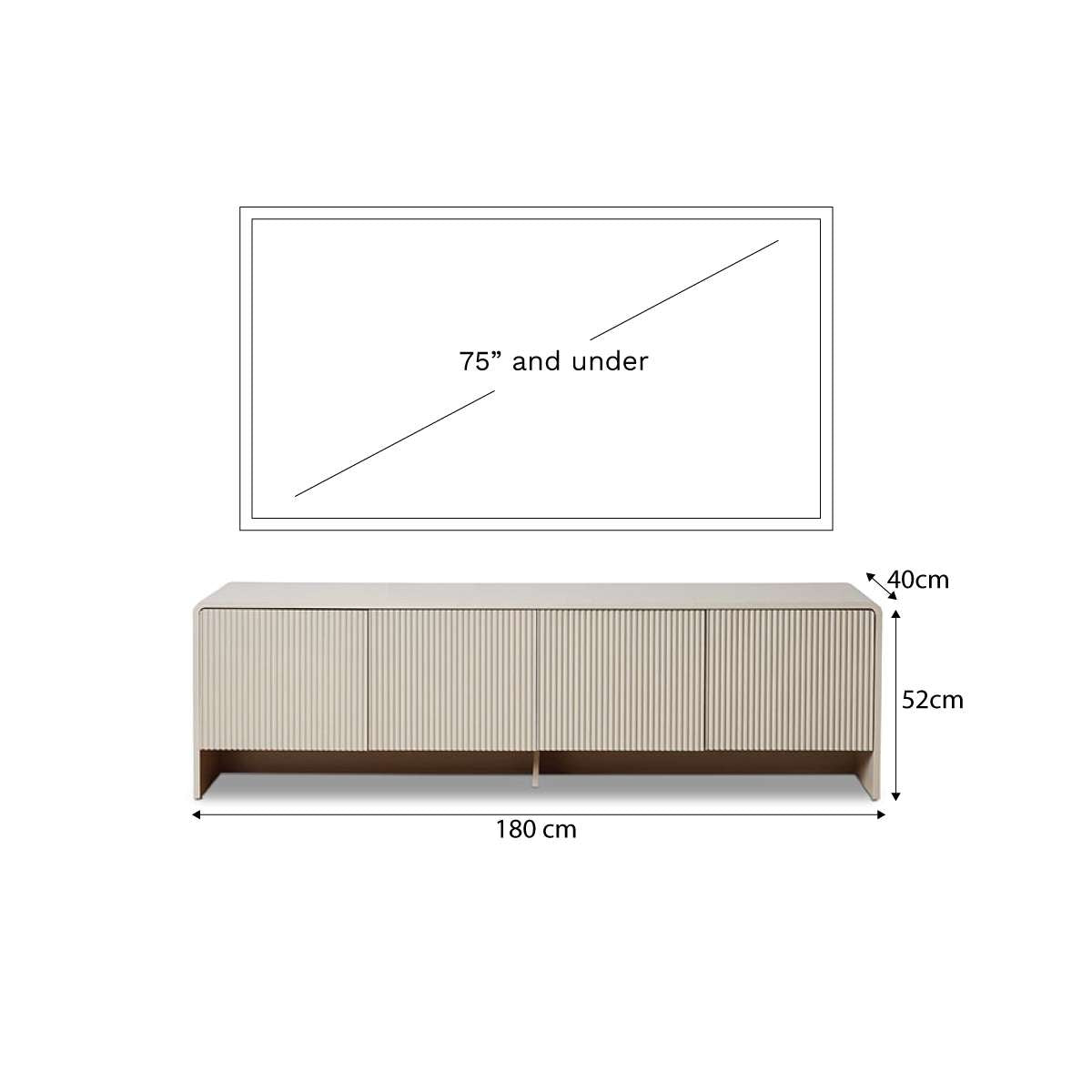 Majorca Entertainment Unit - Beige