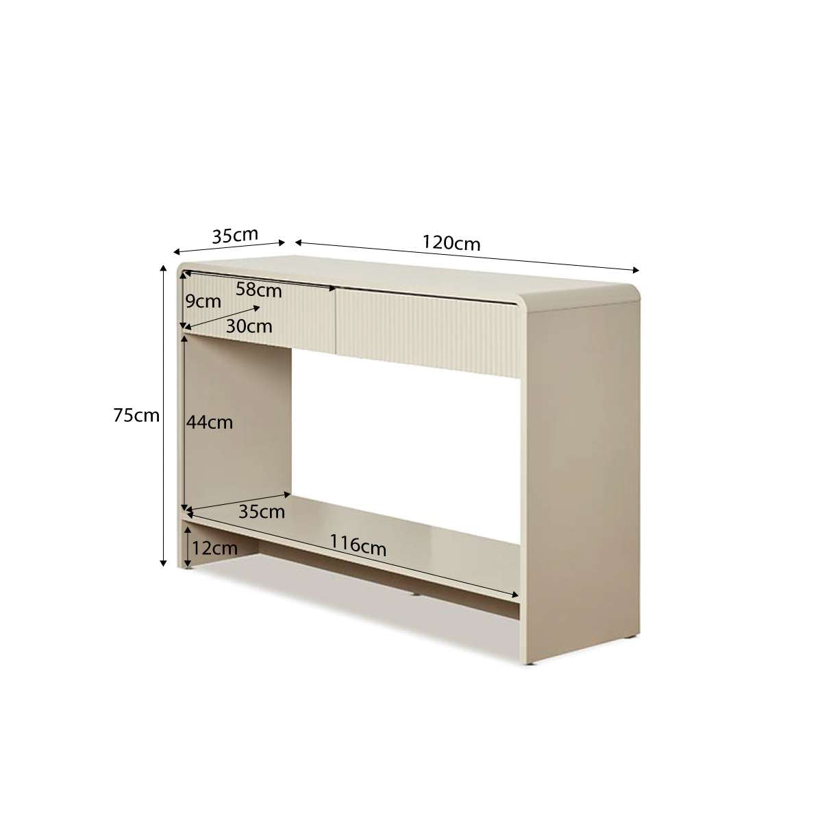 Majorca Console Table - Beige