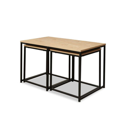 Reese Coffee and Side Table Set - Natural/Black