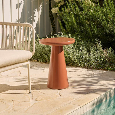 Leandro Outdoor Side Table - Clay Gloss