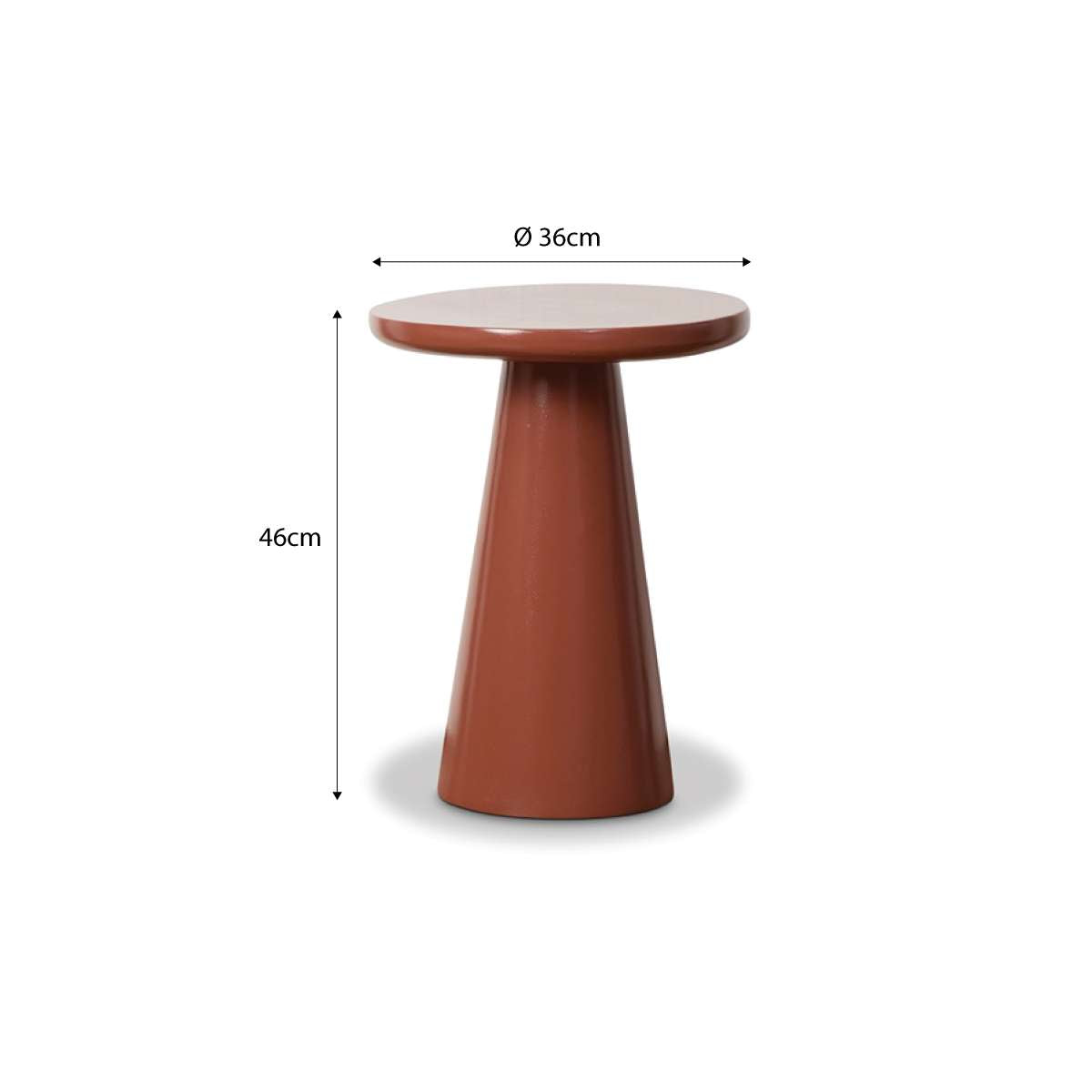 Leandro Outdoor Side Table - Clay Gloss