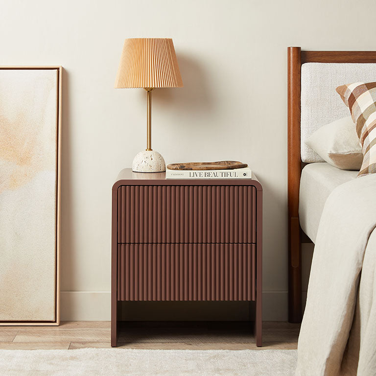 Majorca Bedside Table - Chocolate