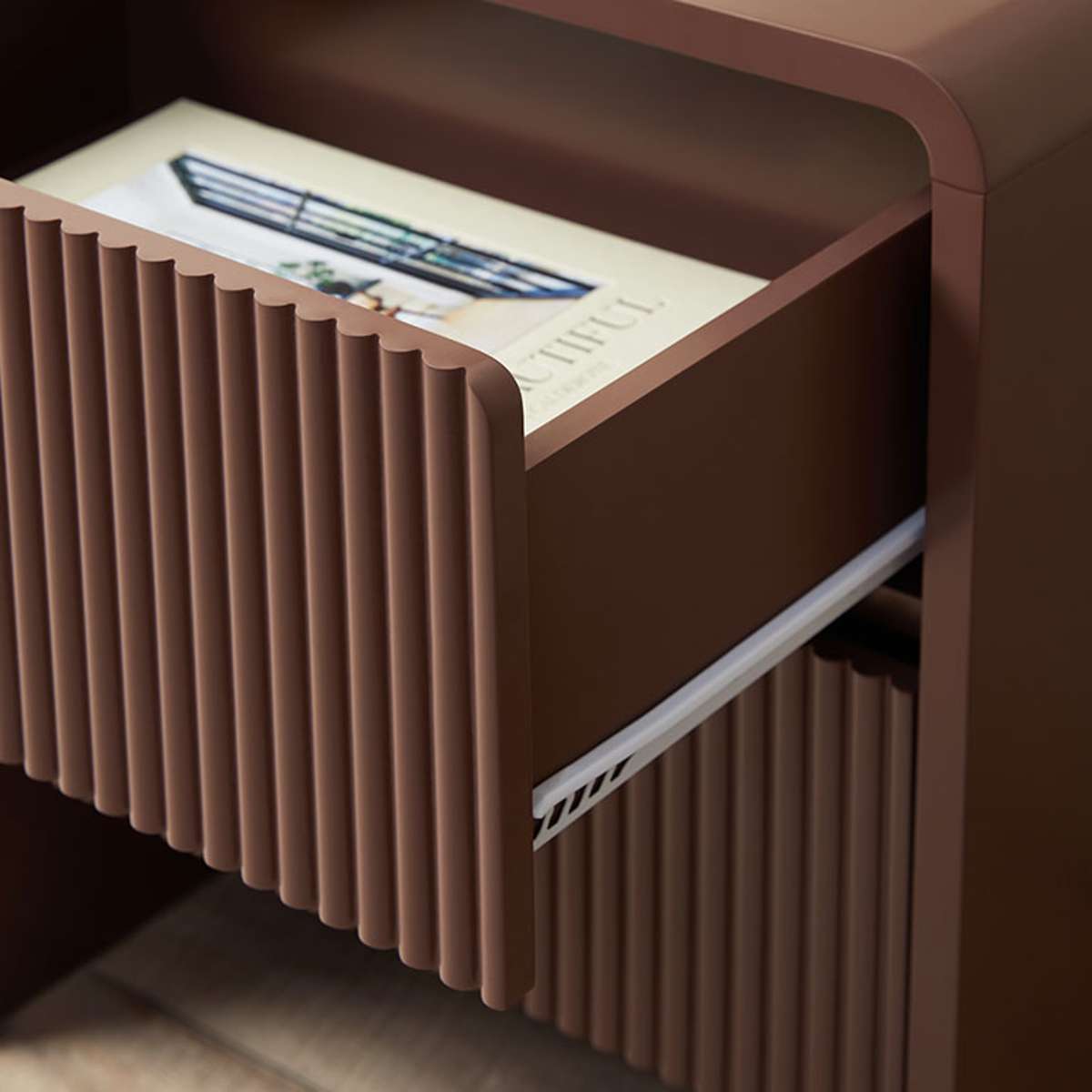 Majorca Bedside Table - Chocolate