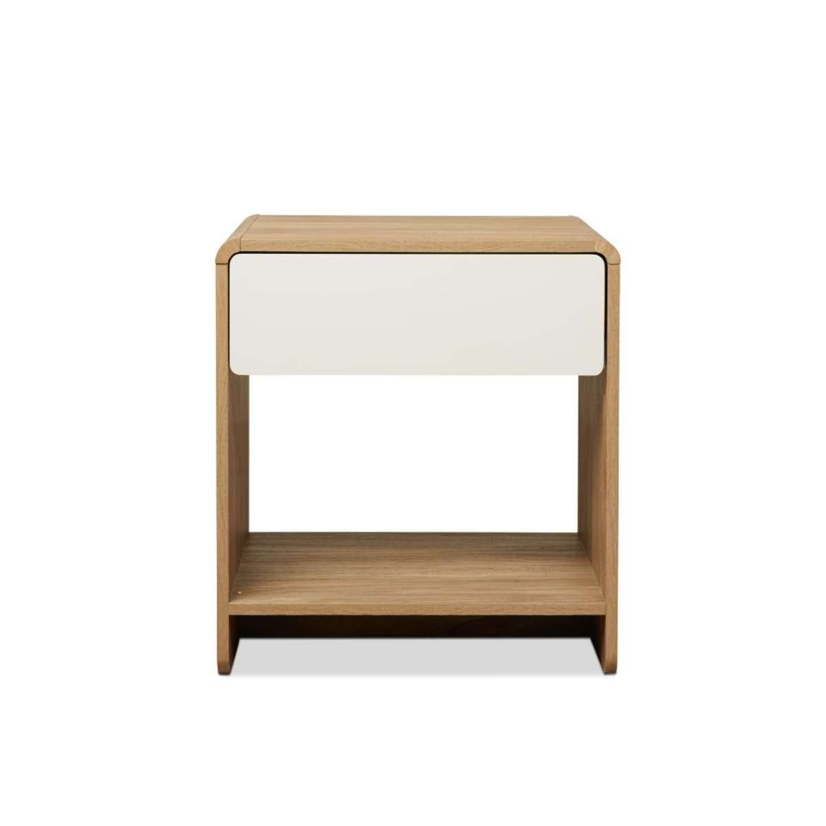 Owen Bedside Table - Pecan/Beige