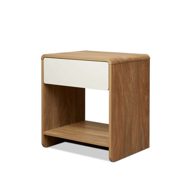 Owen Bedside Table - Pecan/Beige