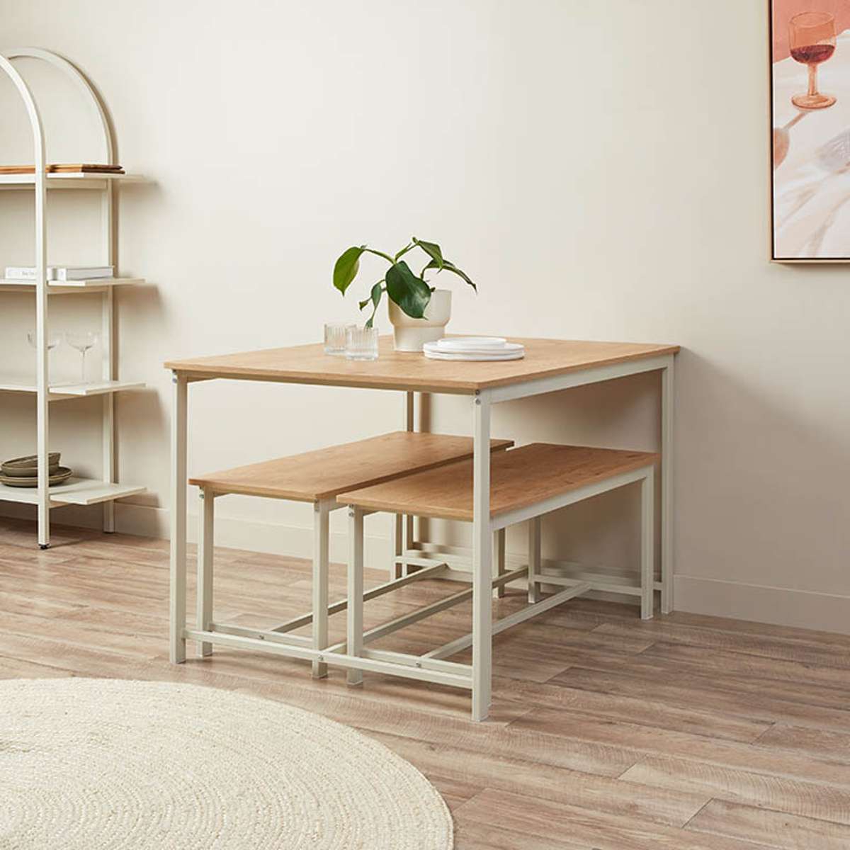 Reese 4 Seater Dining Set - Beige