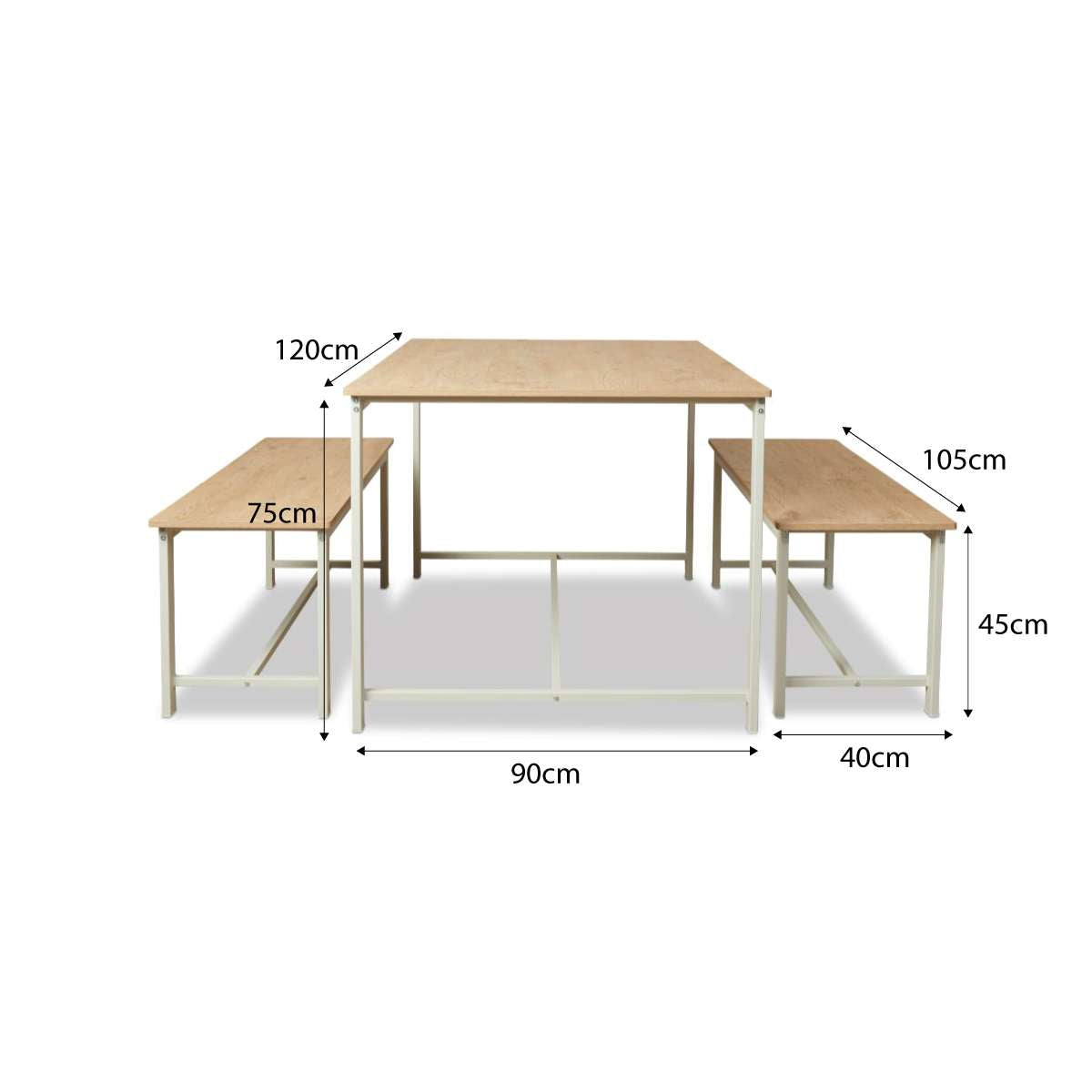 Reese 4 Seater Dining Set - Beige