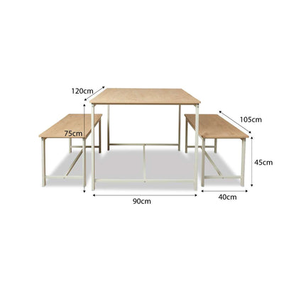 Reese 4 Seater Dining Set - Beige