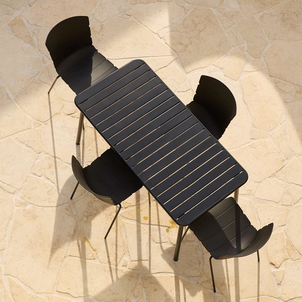 Ravello Outdoor Five Piece Dining Set Black