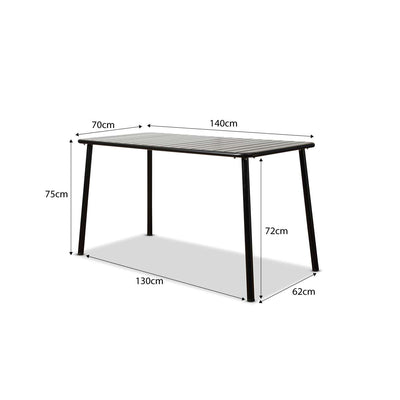 Ravello Outdoor Five Piece Dining Set Black