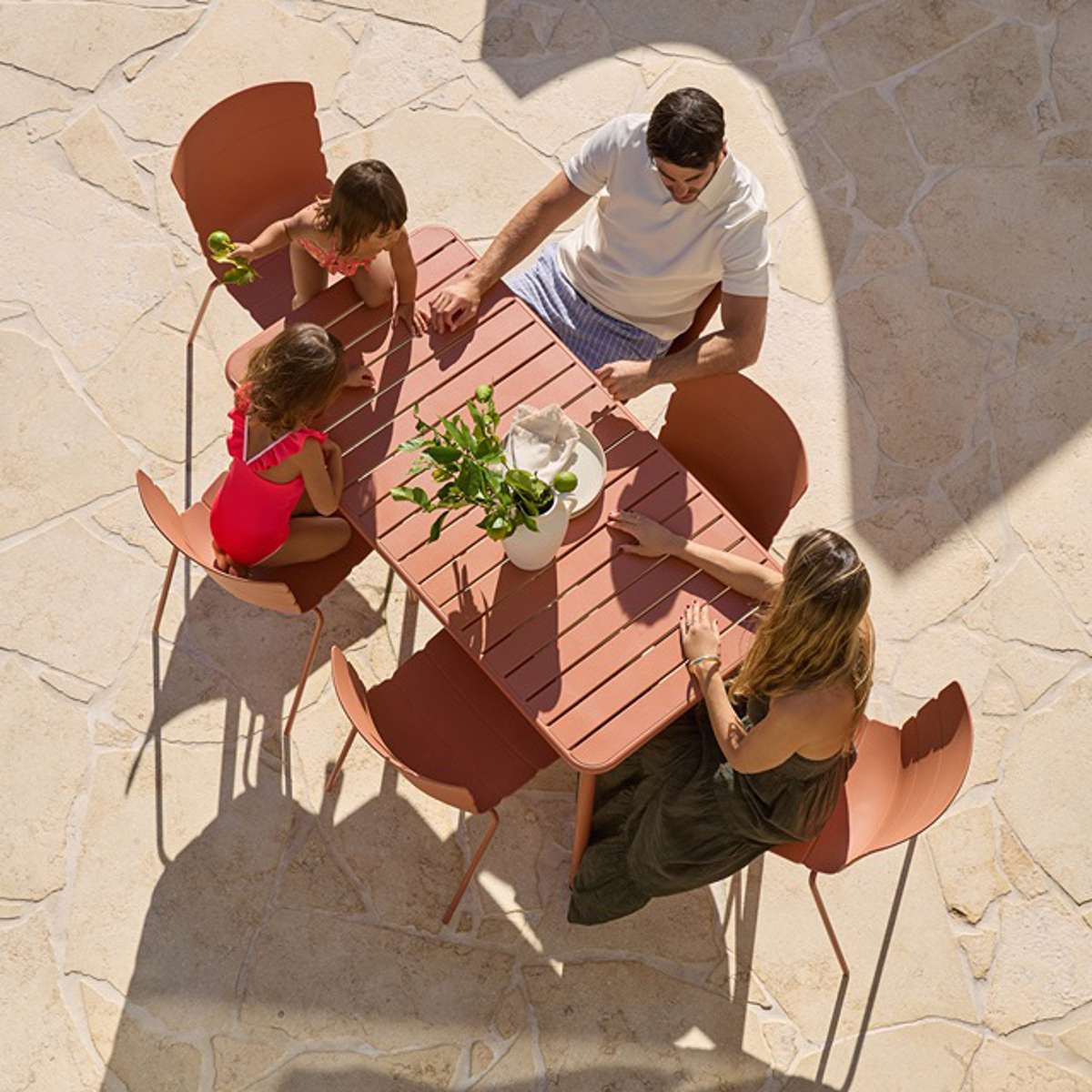 Ravello Outdoor Four Seater Dining Table - Clay