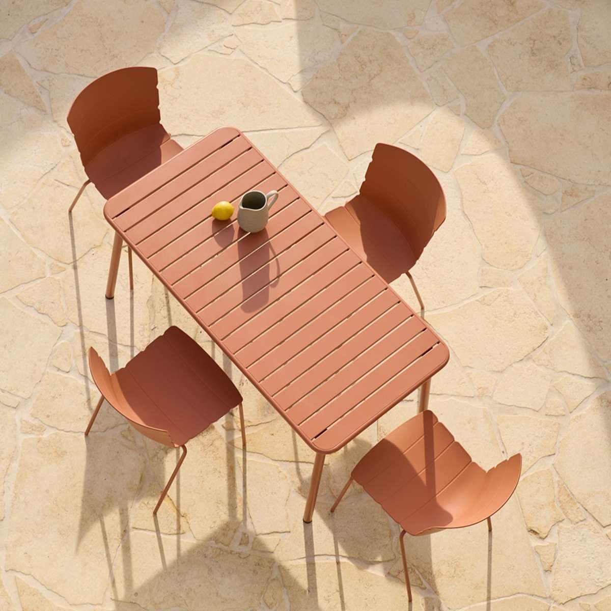 Ravello Outdoor Five Piece Dining Set Clay
