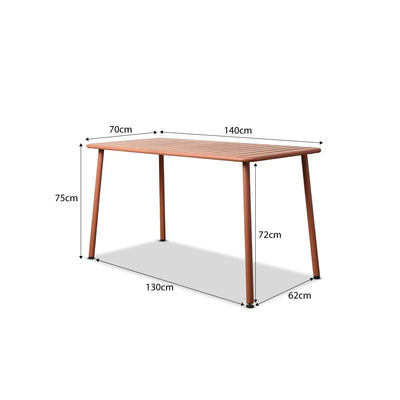 Ravello Outdoor Four Seater Dining Table - Clay