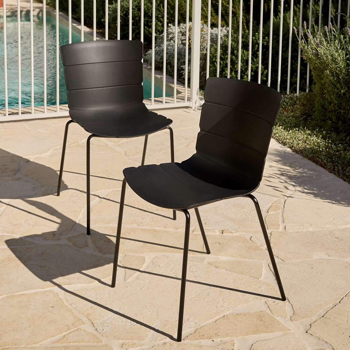 Ravello Outdoor Dining Chair - Black Set of Four Bundle
