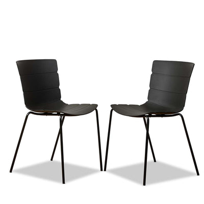 Ravello Outdoor Dining Chair - Set of Two - Black