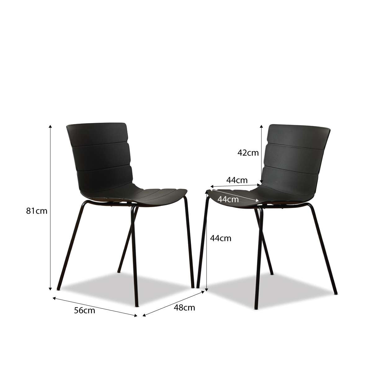 Ravello Outdoor Dining Chair - Black Set Of Six Bundle