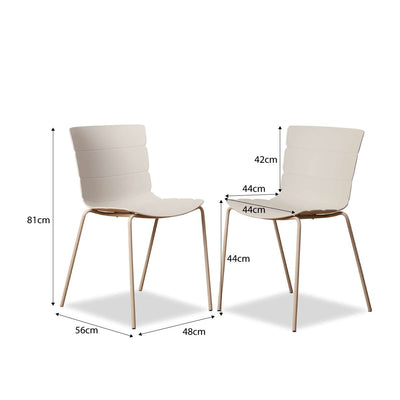 Ravello Outdoor Dining Chair - Beige Set of Four Bundle