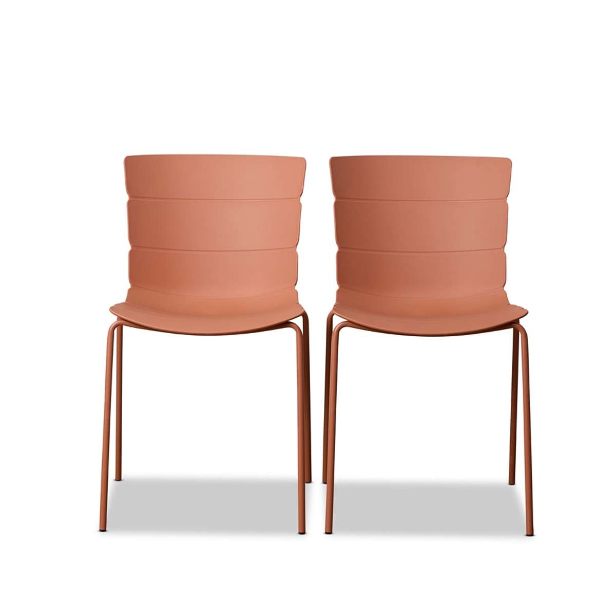 Ravello Outdoor Dining Chair - Set of Two - Clay
