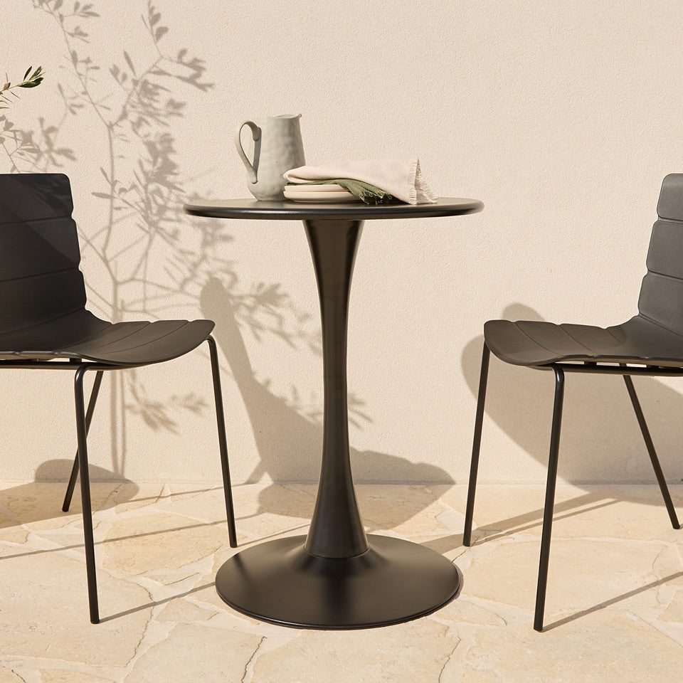 Ravello Outdoor Bistro Round Table - Black