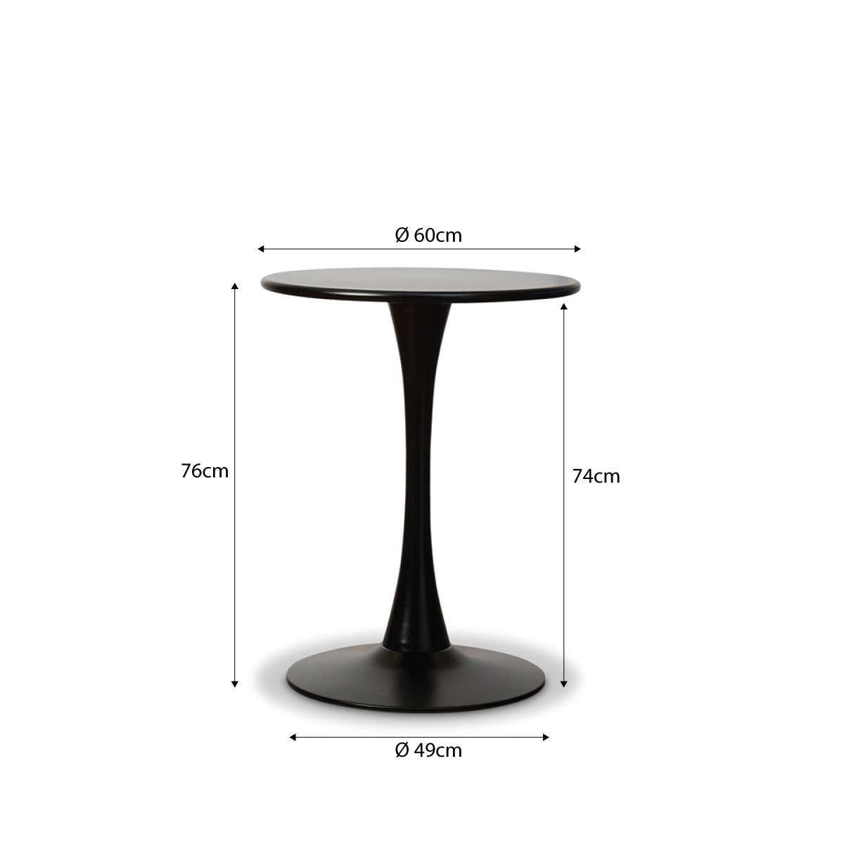 Ravello Outdoor Bistro Three Piece Dining Set Black