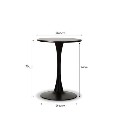 Ravello Outdoor Bistro Three Piece Dining Set Black