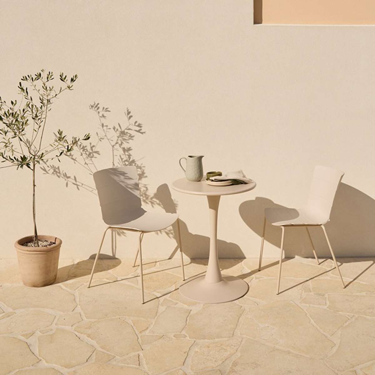 Ravello Outdoor Bistro Round Table - Beige