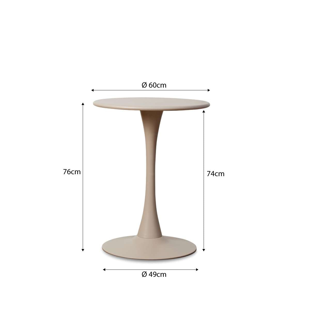 Ravello Outdoor Bistro Round Table - Beige