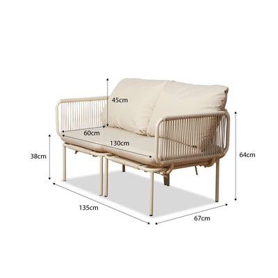 Sorrento Outdoor Three and Two Seater Two Piece Set - Beige