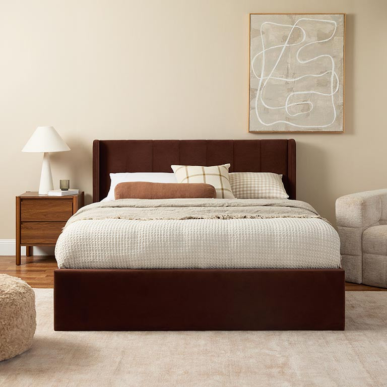Quinn Queen Bed - Chocolate