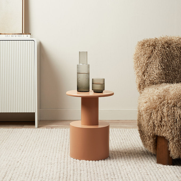 Zayne Side Table - Tan