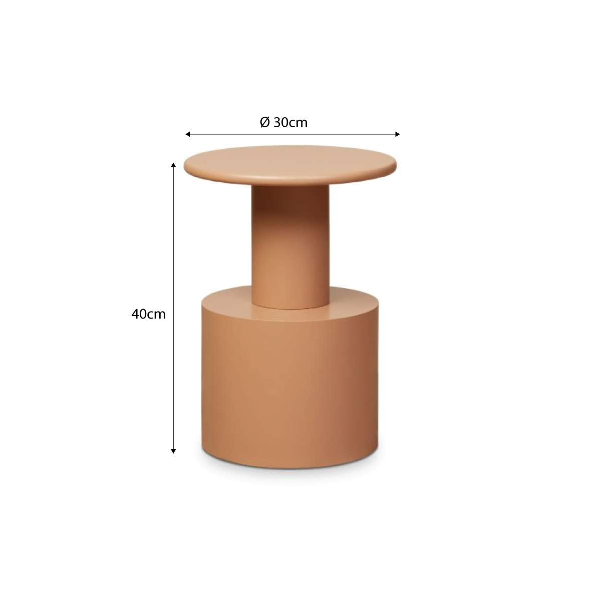 Zayne Side Table - Tan