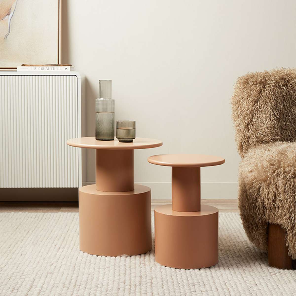 Zayne Side Table - Caramel