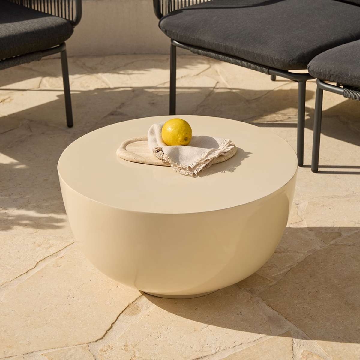 Emilio and Renzo Two Piece Set - Beige Gloss